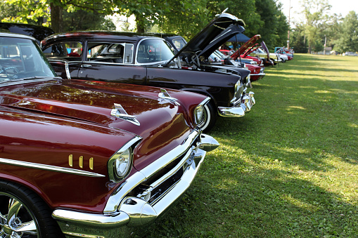 Classic cars on display