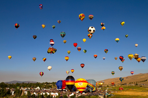 Great Reno Balloon Races in the air
